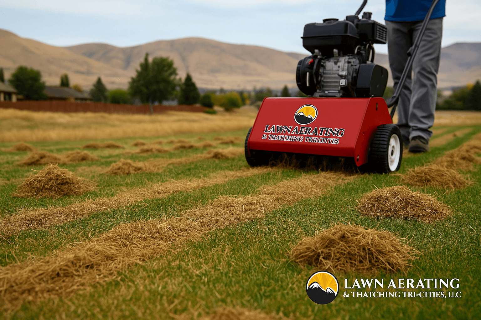 Lawn dethatching in Eastern Washington
