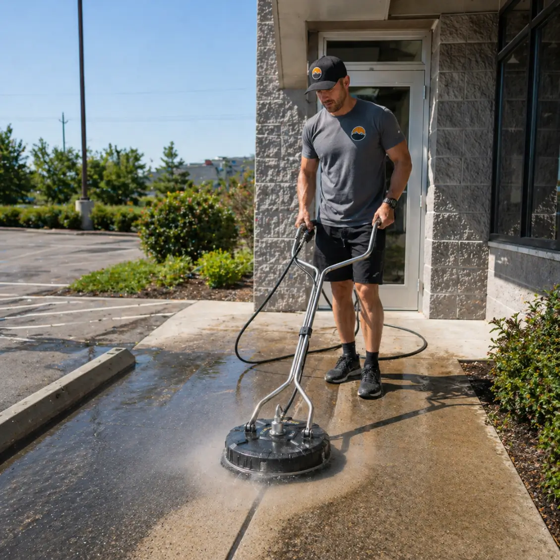 Commercial pressure washing and commercial power washing